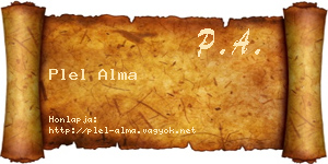 Plel Alma névjegykártya